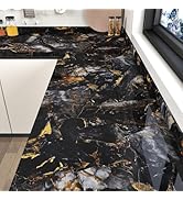 STICKEEP Purple Black Marble Contact Paper for Countertops Starlight Purple Marble Wallpaper Peel...
