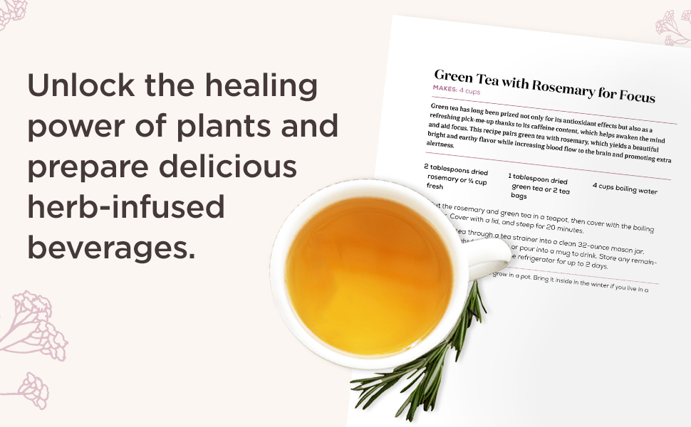 Unlock the healing power of plants and prepare delicious herb-infused beverages.