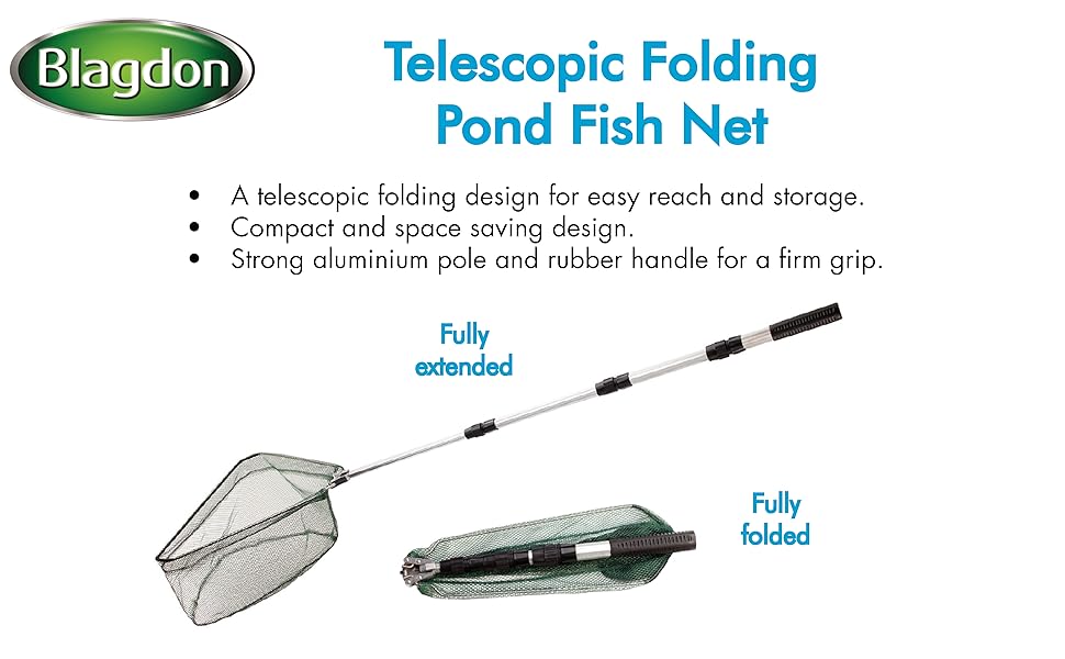 Blagdon 8915 Telescopic Folding Adjustable Pond Fish Fine Mesh Net