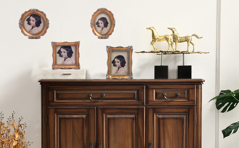 SIKOO Picture Frames 3x3 Square Vintage Frame Antique