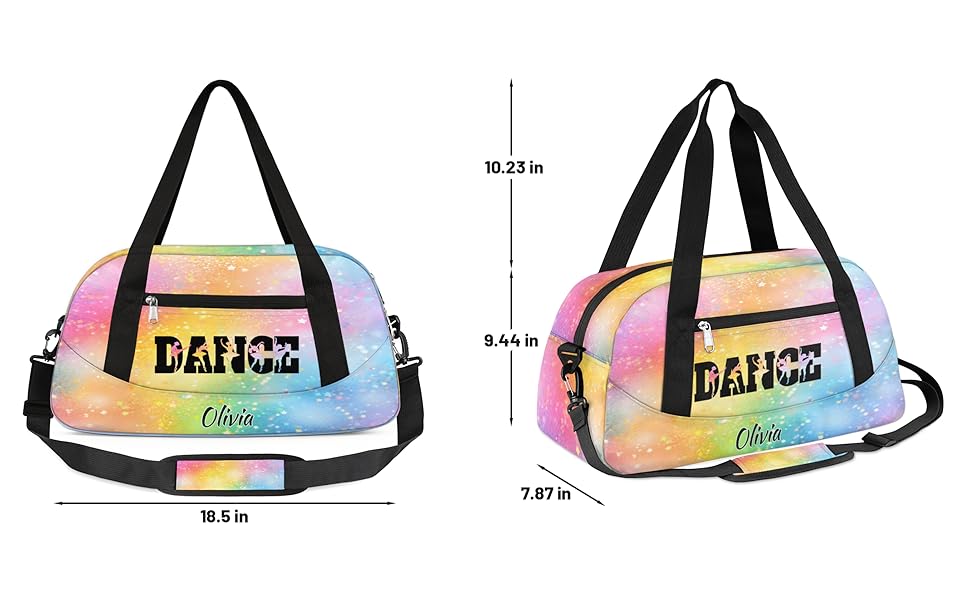 Kilofly Girlu2019s Ballet Dance Sports Gym Duffel Bag Travel Carry On Handy Pouch 3