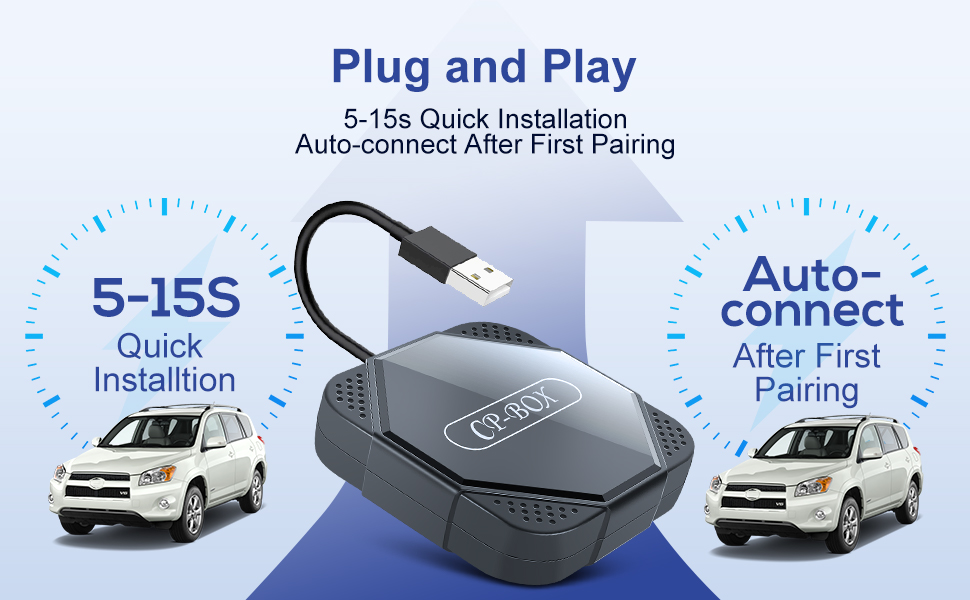 Wireless CarPlay Adapter, Convert Wired Apple CarPlay to