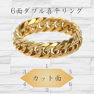 芸能人愛用 6面喜平デザインの18金リング 太め 15号 内径17 66mm 外径22 2mm 日本製 太め 6面w喜平リング K18 18金リング メンズアクセサリー 芸能人愛用 6面喜平デザインの18金リング 太め 15号 内径17 66mm 外径22 2mm 日本製 太め 6面w喜平リング K18 18金リング メンズアクセサリー