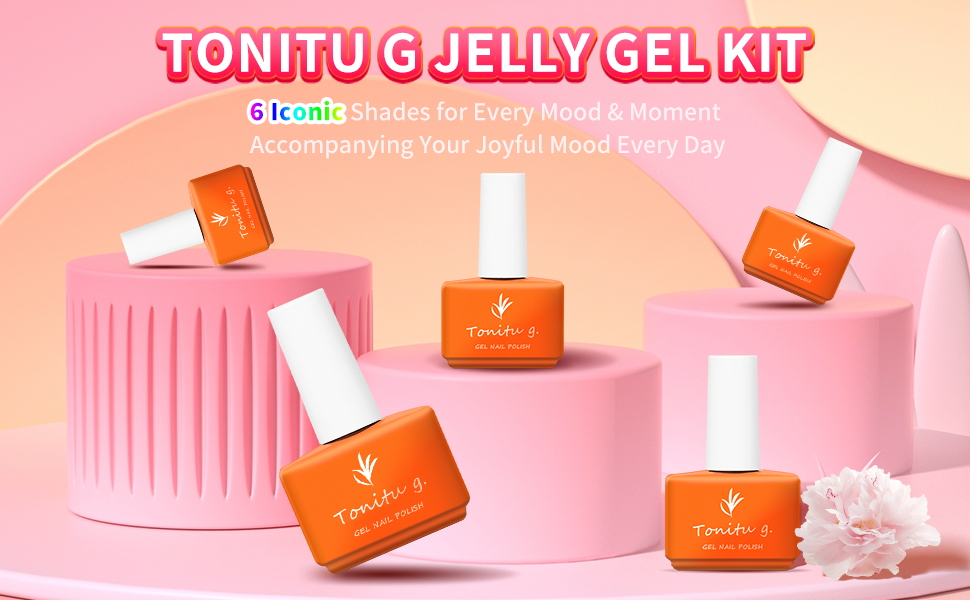 新品！超レア⭐︎acegel 冨田先生限定ブラシセット Amazon.com : TONITU G · Jelly Gel Nail Polish Set 6 pcs