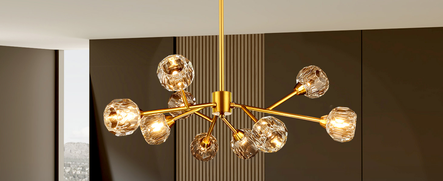 Weesalife Sputnik Chandeliers for Dining Room Light Fixture, Modern