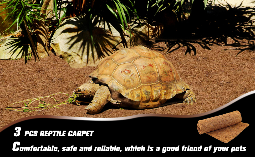 Reptile Carpet Natural Coconut Fiber Mat Victop 3 Packs Reptiles Bedding Liner Climbing Carpet