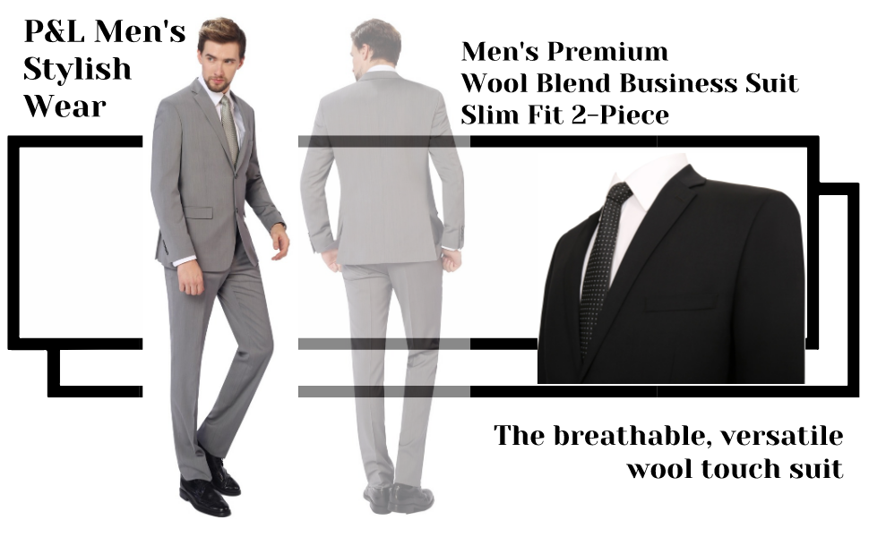 wool blend 2piece slim