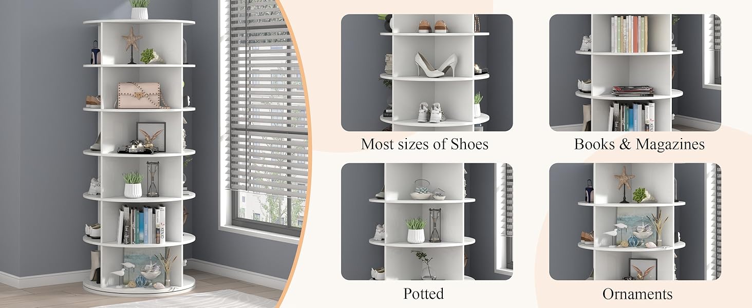 lazy susan shoe rack