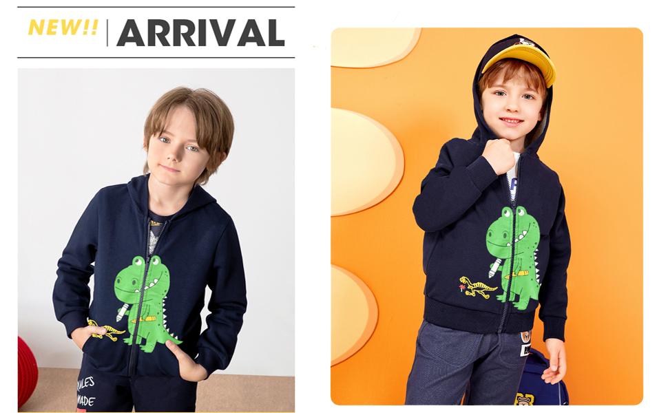 boys dinosaur hoodies
