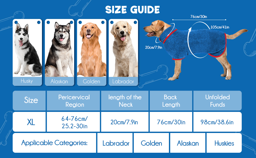 Dog Drying Coat,Dog Towel Robe,Dog Towels for Drying Dogs,Dog Dressing