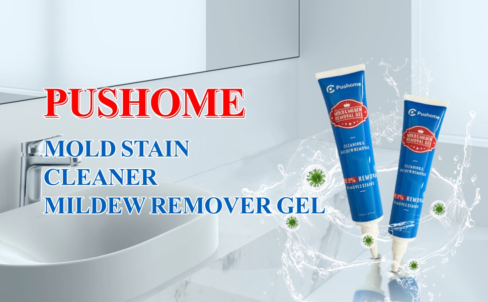 Pushome Mold Remover Gel,Black Stain Problem Solver,grout