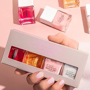 Amazon.com : Nails Inc Super Dew Nail Polish Quad, Glow