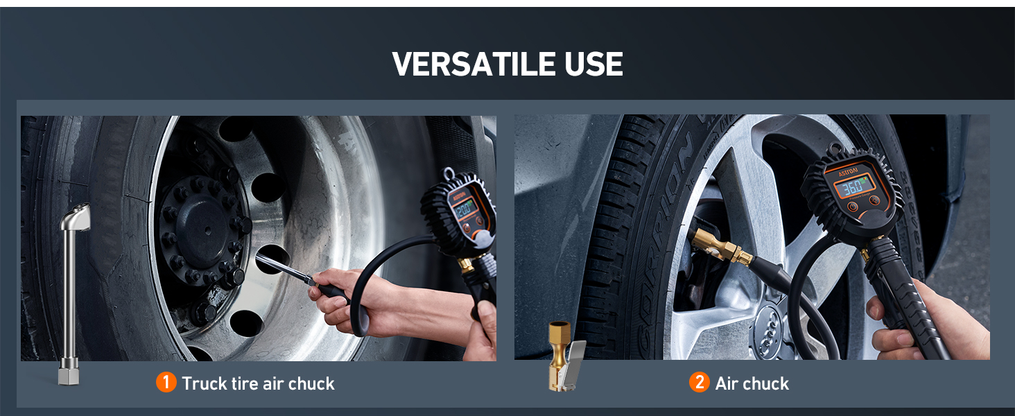 AstroAI Digital Tire Inflator with Pressure Gauge, 250PSI (Orange)