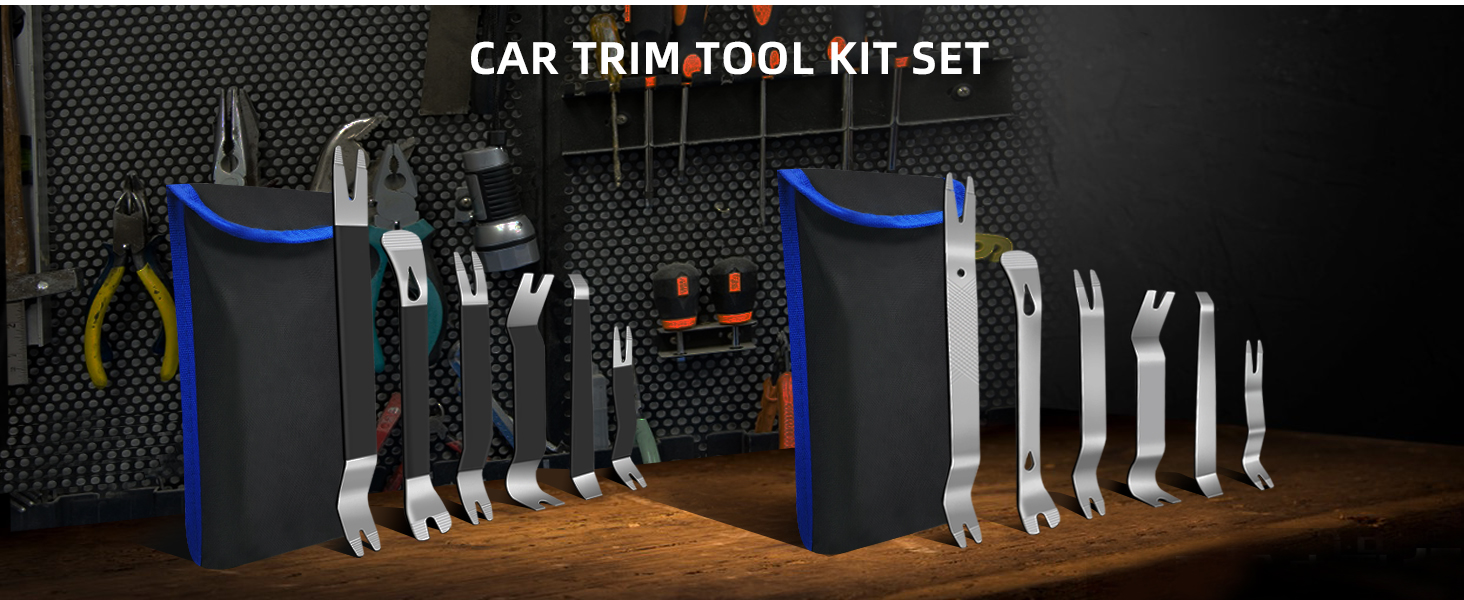 Metal Car Trim Removal Tool Kit 14Pack, Auto Door Remover