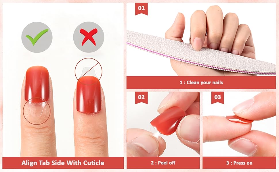 False Nails Application