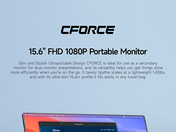 Amazon.com: c-force Portable Monitor 15.6 inch FHD 1080P USB
