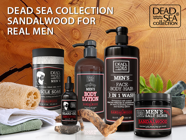  Dead Sea Collection Sandalwood Salt Scrubfor Men B0CT56WMLZ