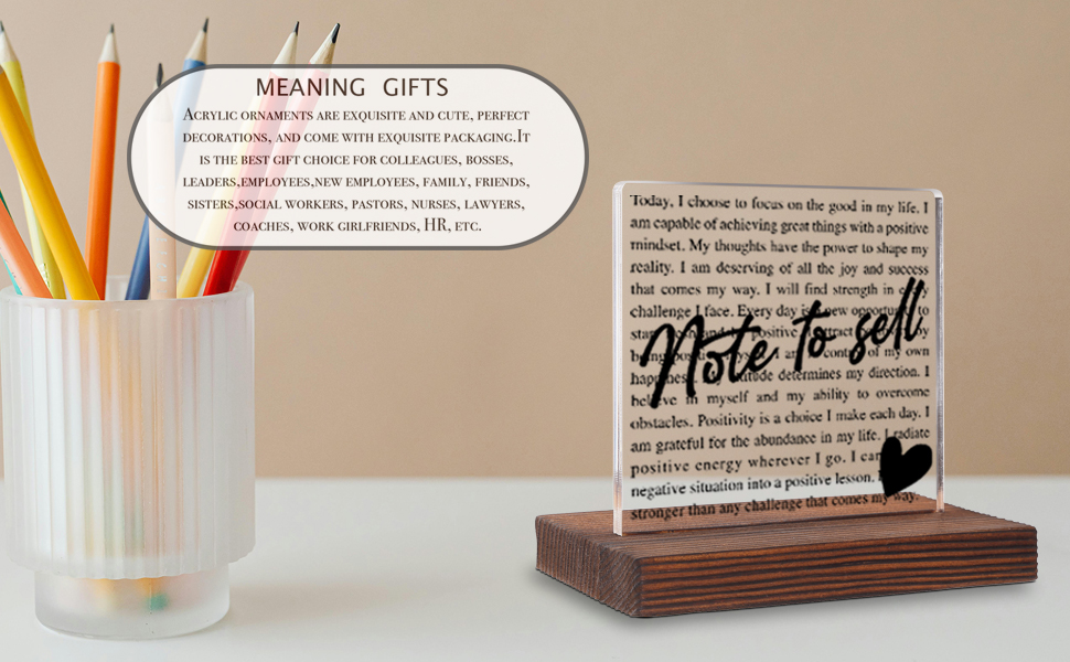 Note To Self Desk Decor