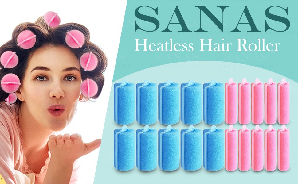 Sanas Foam Rollers 20Pcs Diy Hair Rollers Foam Hair Rollers For Long