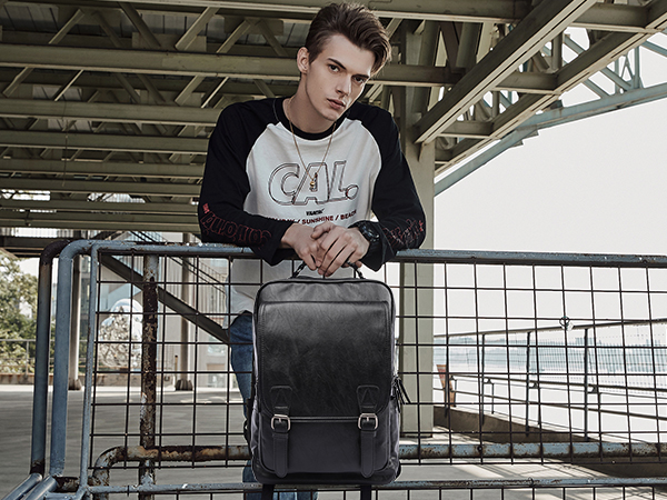 Amazon.com: MOYYI Leather Backpack fits 15.6 Inch Laptop