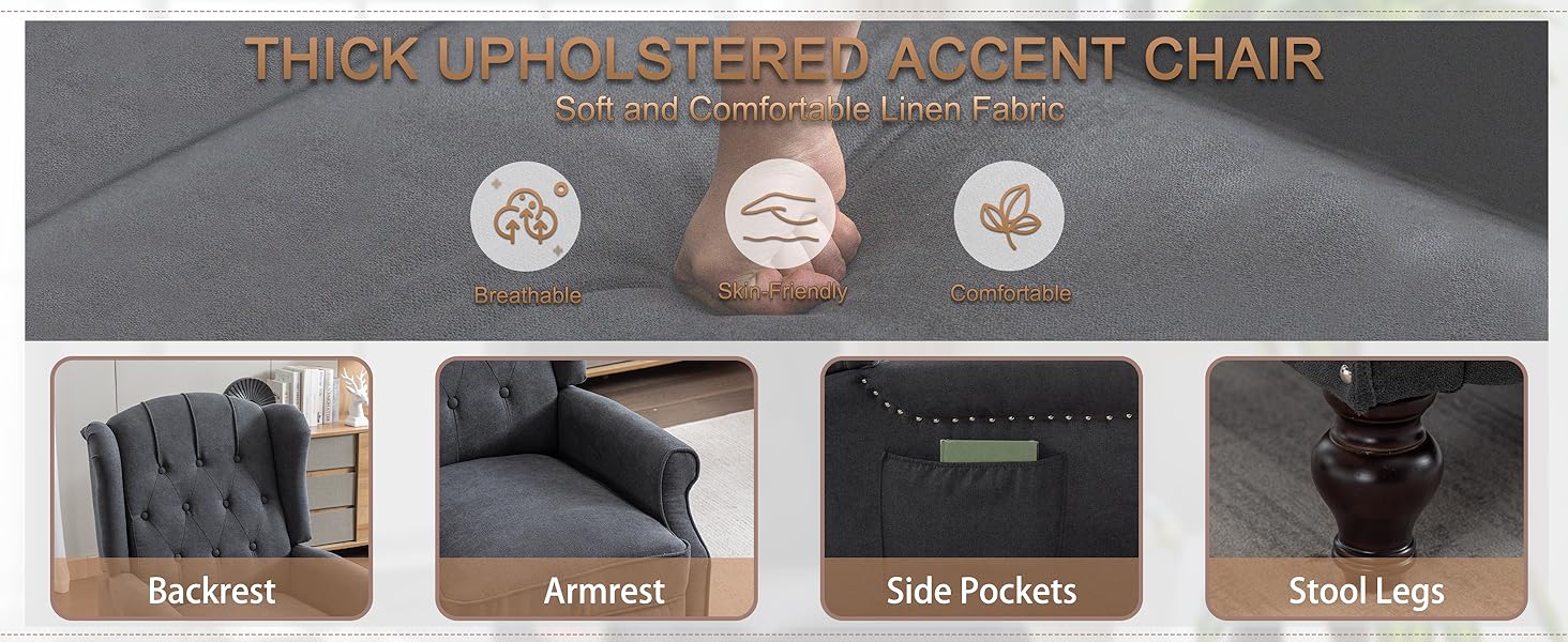 Wingback Recliner Chair with Massage and Heat