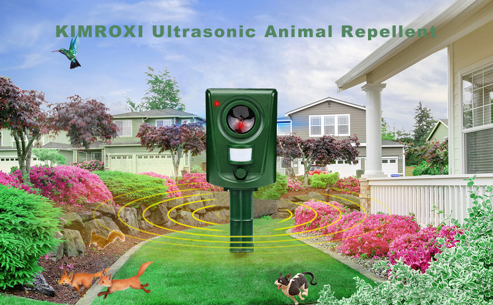 Kimroxi Cat Scarers for Gardens Cat Repellent Ultrasonic Waterproof Fox