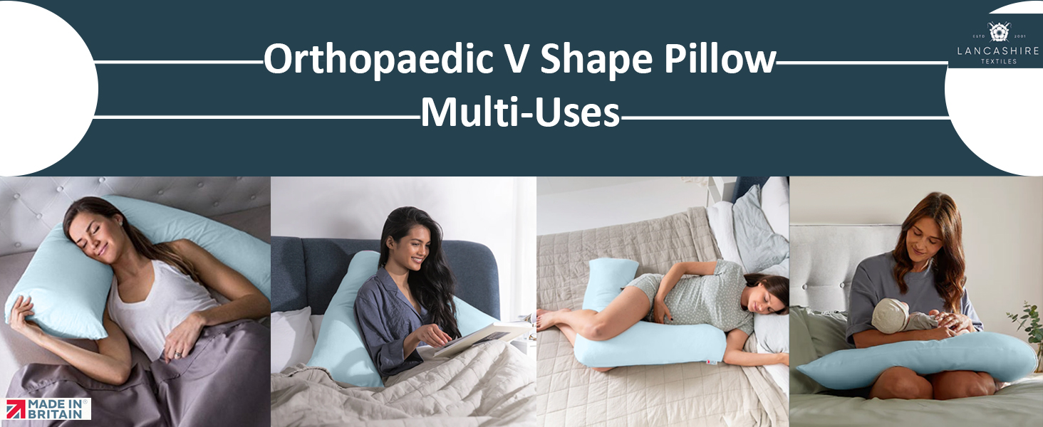 orthopaedic v shaped pillow multi uses