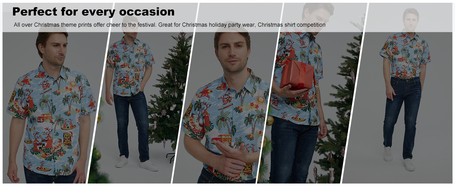 Tropical Ugly Hawaiian Christmas Shirts