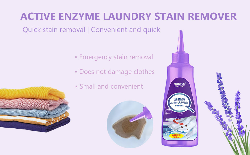 2PCS Active Enzyme Laundry Stain Remover White Shirt