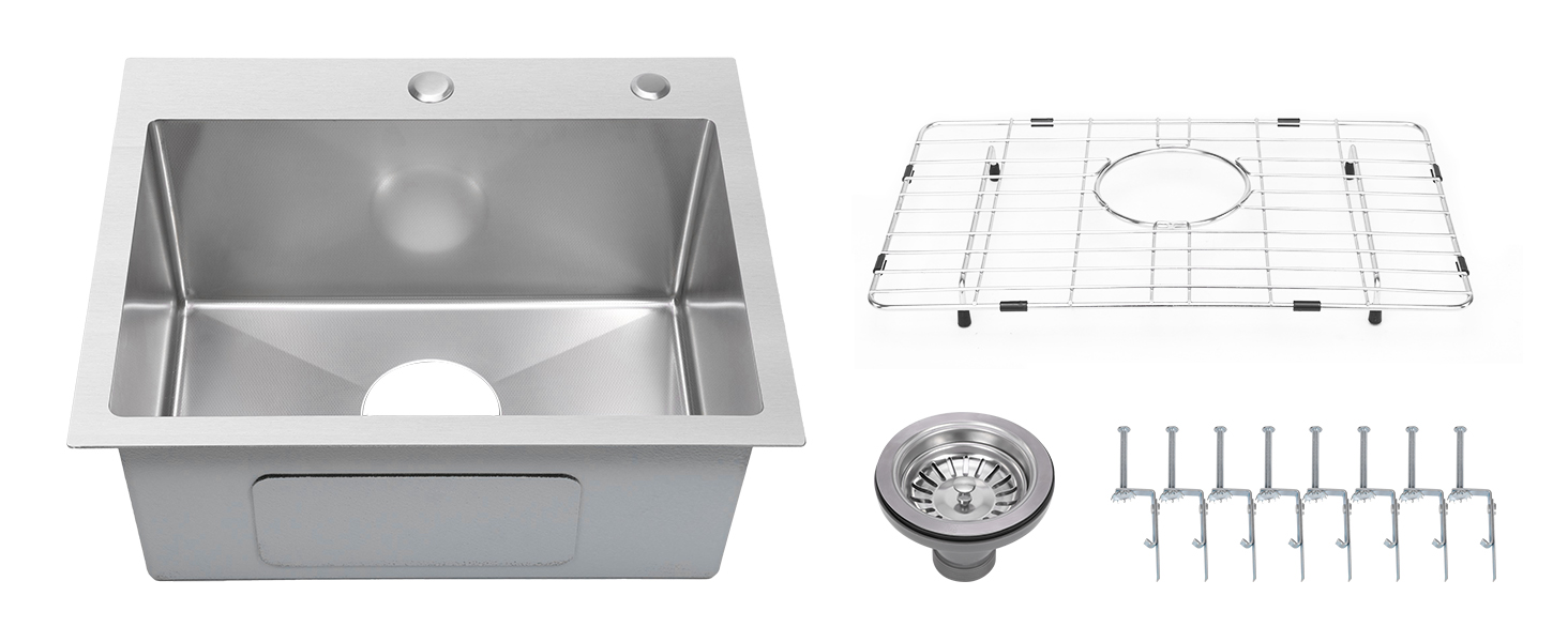 All parts included in the sink package.