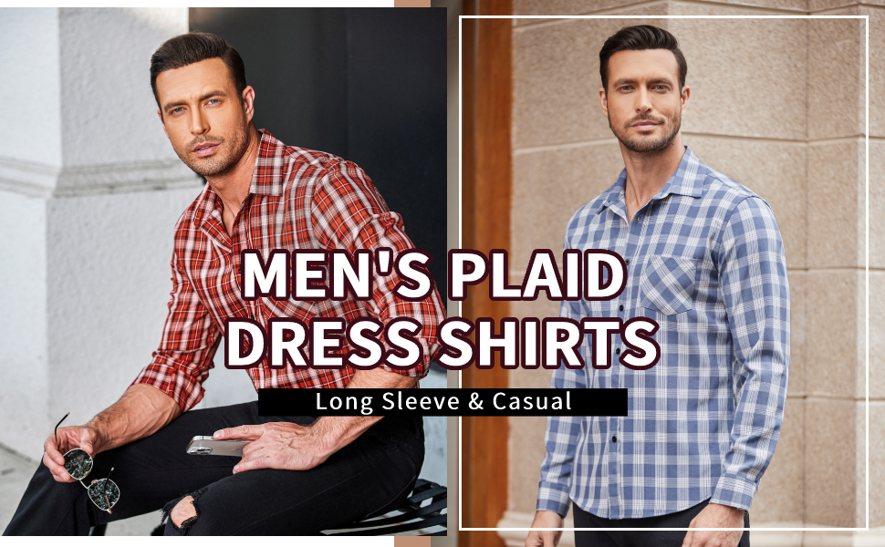 Men's Plaid Dress Shirts