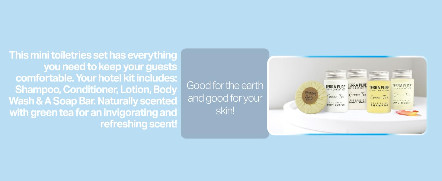 Terra Pure Hotel Soaps and Toiletries Bulk Set 