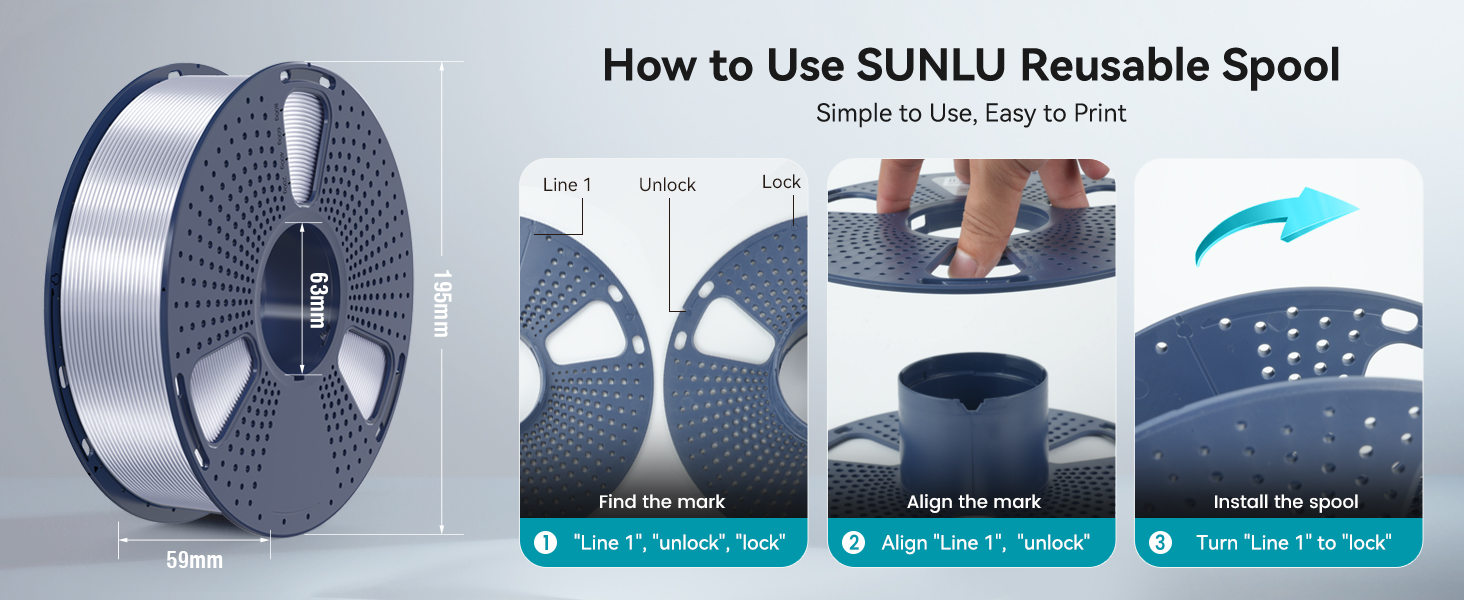 SUNLU SILK PLA 3D Printer Filament 1.75mm