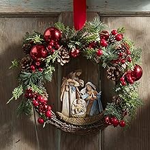 christmas wreath ornaments pinecones