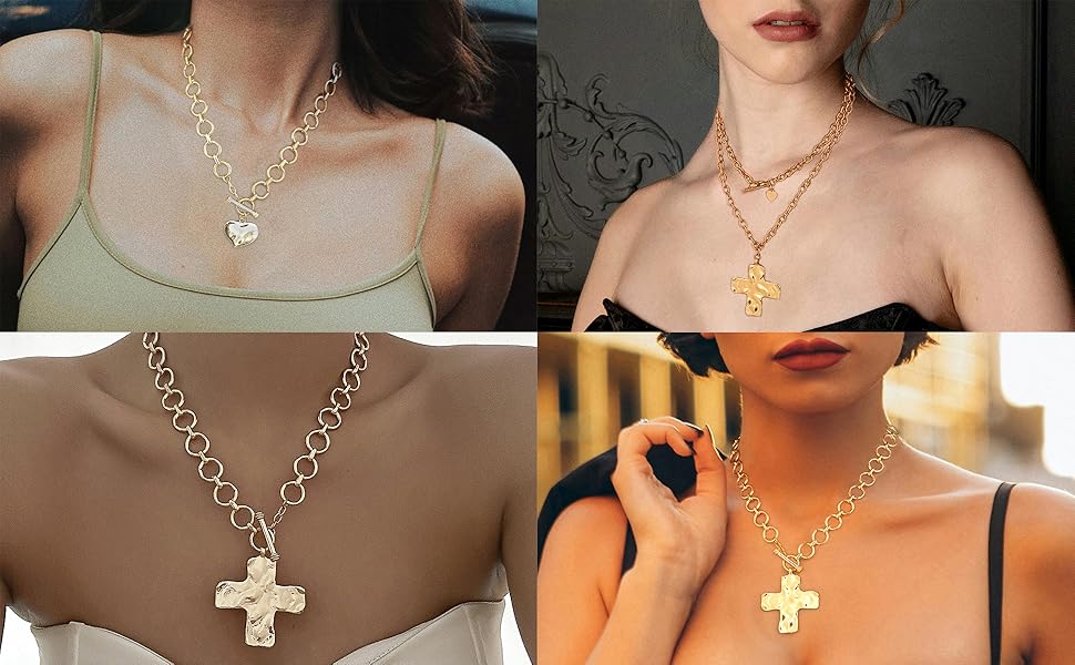 gold cross necklaces for women