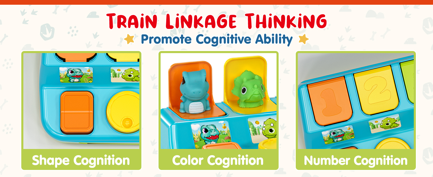 Pop Up Toy, Baby Pop Up Cause and Effect Toys for Toddlers 1-3