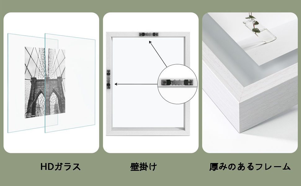 Amazon.co.jp: Afuly 写真フレーム 両面ガラスディスプレイ透明