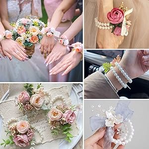 Pearl corsage bracelet application