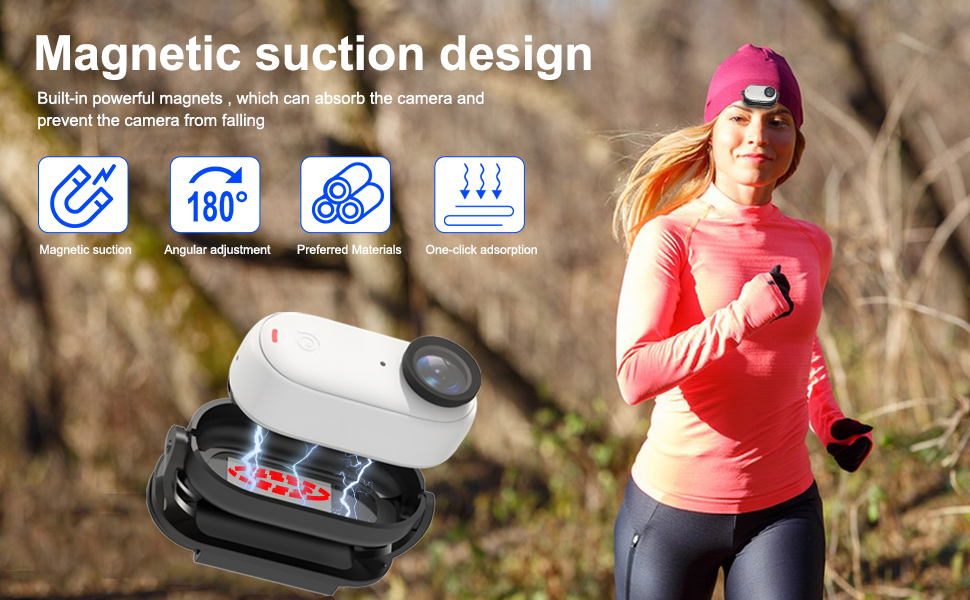 Easy Clip Hat Clip Fixed Mount Clamp for Insta360 GO3