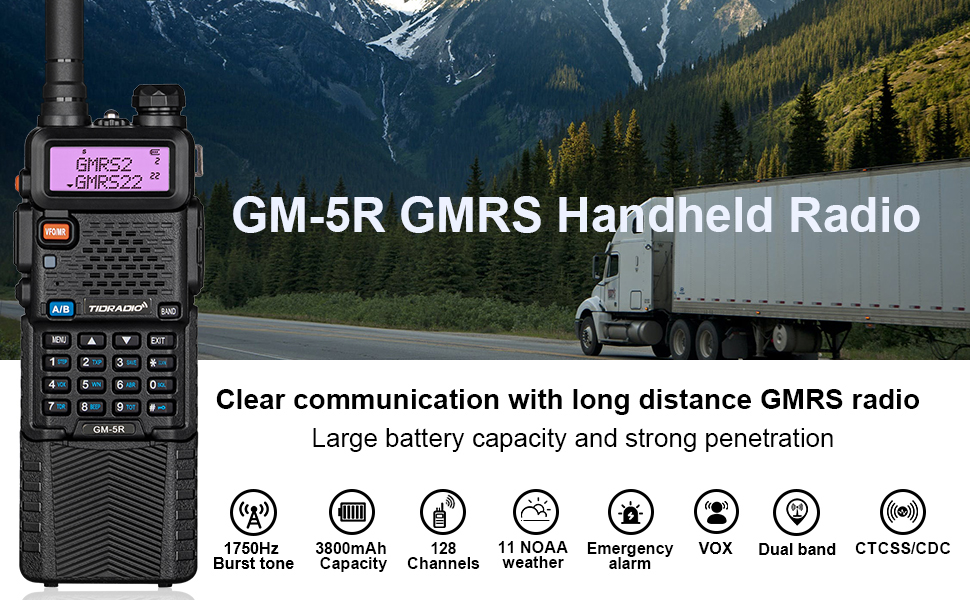 TIDRADIO GM5R GMRS Radio, Two Way Radio GMRS Repeater