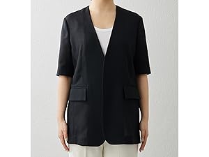 Whim Gazette ジュートライクハーフスリーブジャケット　ウィムガゼット Whim Gazette｜ジュートライクハーフスリーブジャケット