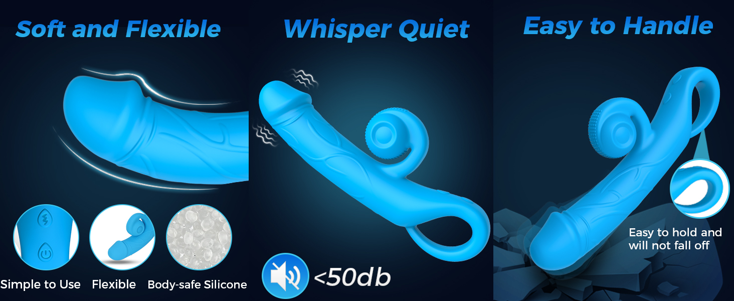 The soft dildo has a waterproof design, it is quiet to use and easy to grip