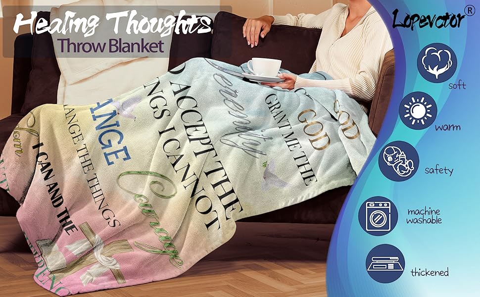 Inspirational Blanket Healing Thoughts Throw Blanket