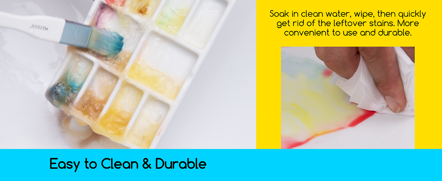 MEEDEN 14Well Ceramic Watercolor Paint Palette, Porcelain Watercolor Painting Palette Ceramic