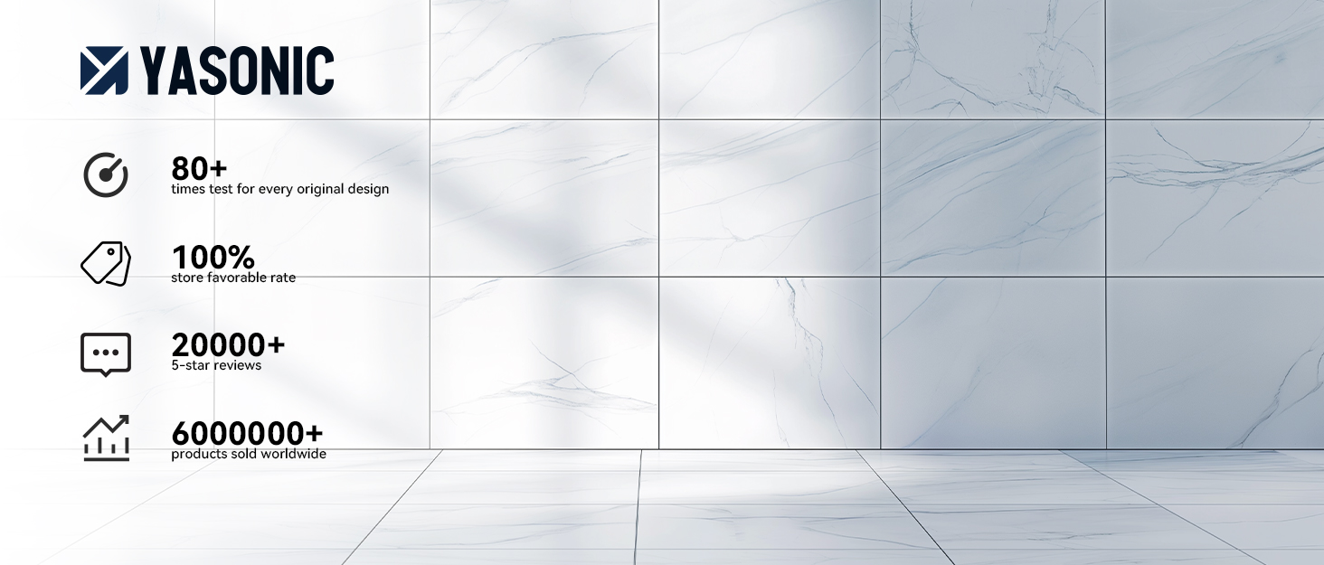 YASONIC Pack of 5 Shower Shelves, No Drilling, Shower Shelf, No