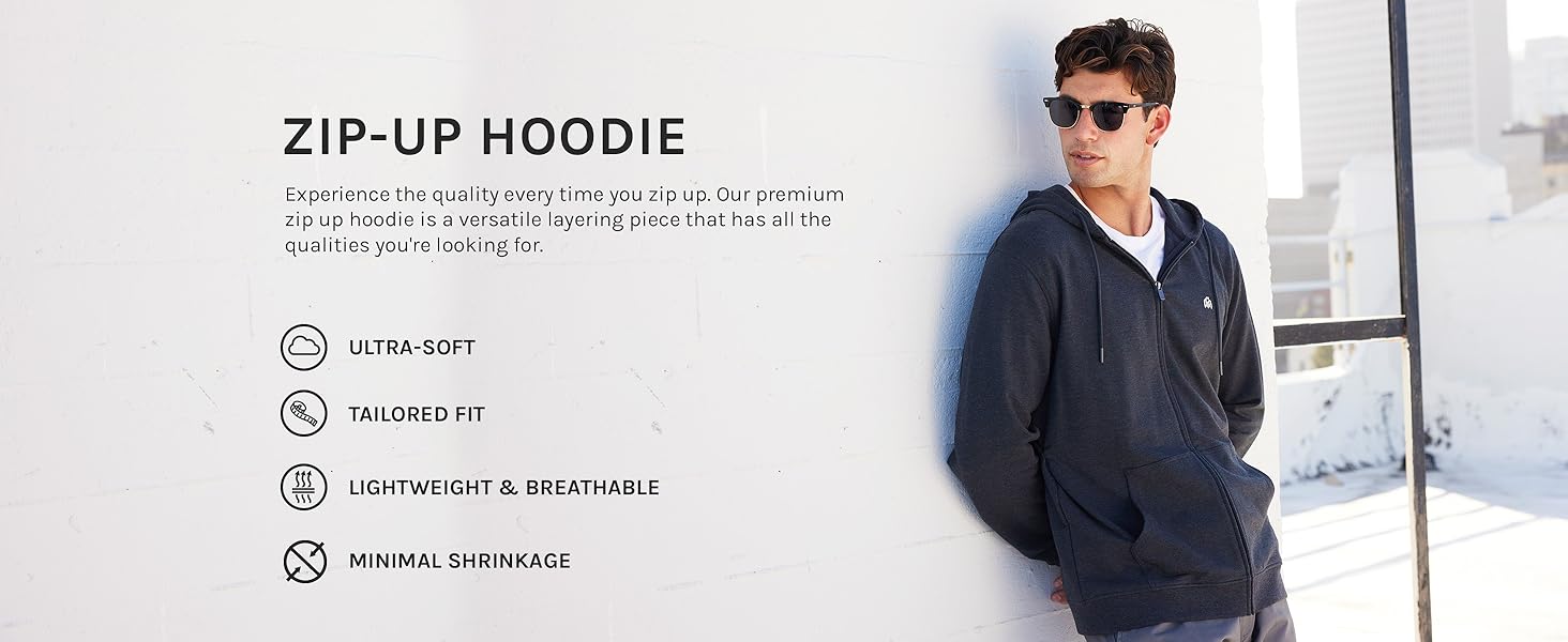 INTO THE AM zip-up hoodie sweatshirts for men