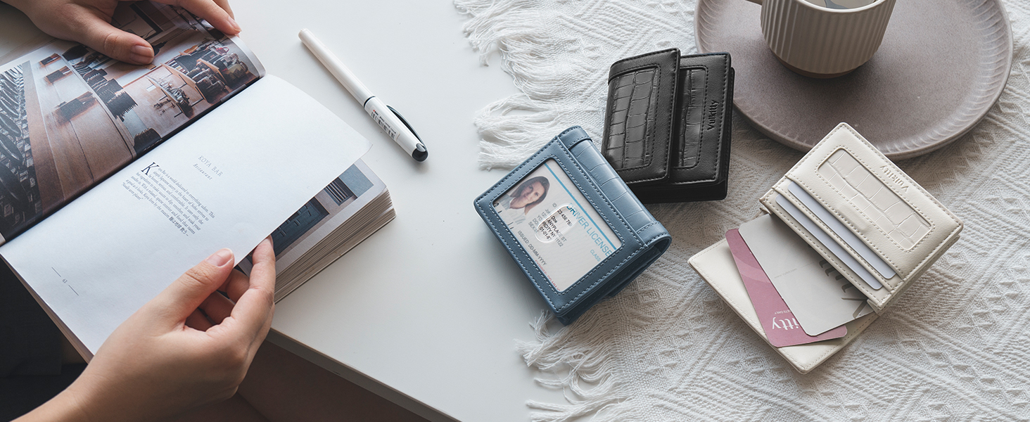 Vulkitty Leather Business Card Holder For Women, Credit