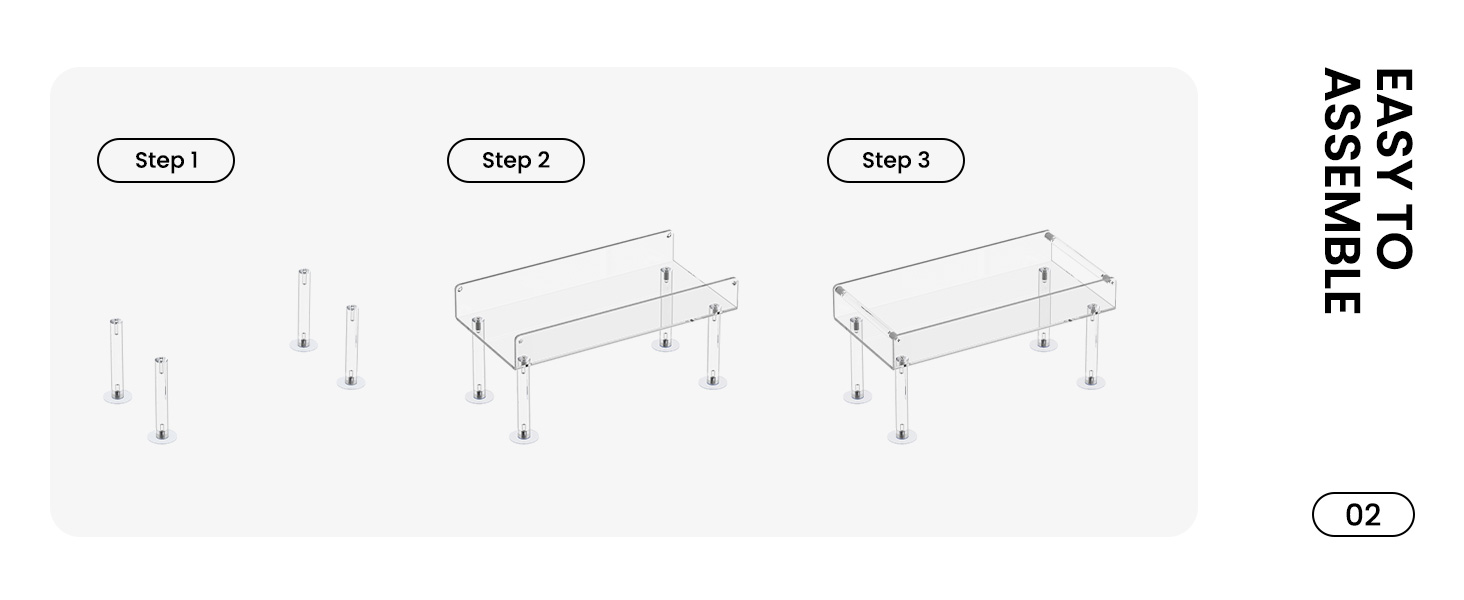 Sumerflos Acrylic Over The Toilet Storage Shelf 1 Tier