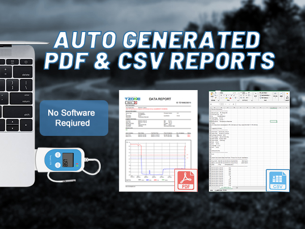 temp humidity data logger with probe temperature recorder usb with report
