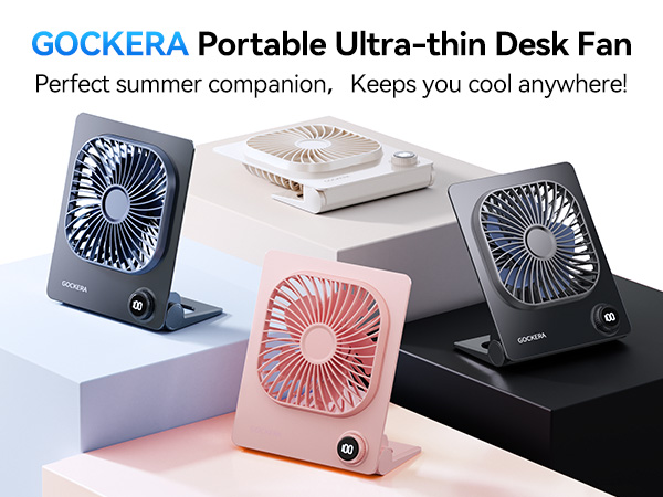 small fan，GOCKERA portable desk fan usb fan lash fan personal fan office fan